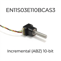 Encodeur rotatif incrémental 8 bits 11 mm 256 PPR Sortie ABZ 5V Magnétique Ultra-précis Haute précision Monocycle Absolue SPI/RS-485