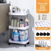 Chariot de rangement mobile à 4 niveaux de haute qualité pour salle de bain, toilettes, salon, cuisine et chambre à coucher, en vente