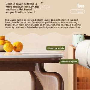 Dining <strong>Table</strong> Slate Top Home Furniture <strong>Small</strong> Homes Living Room Rectangular New Modern Simple Light Luxury Wooden Multifunctional - Product Image 3