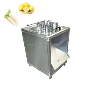 Mesin pengiris akar Garut kentang manis otomatis mesin pengiris keripik kentang Ubi singkong bengkokan bawang putih mesin pemotong