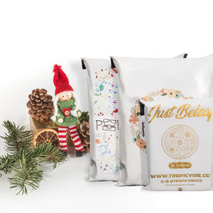 Bolsas <span class=keywords><strong>de</strong></span> Plástico Biodegradables para Envíos, con <span class=keywords><strong>Código</strong></span> QR, Impresión Completa, Logotipo Personalizado, para Ropa - Product Image 1