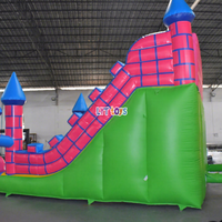 Toboggan Gonflable Commercial Robuste en PVC pour Enfants, Château Gonflable avec Escalier d'Accès, Idéal pour la Location