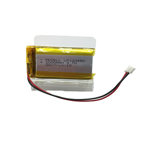 Lithium polymer battery <strong>3</strong>,7 V 2000 mAh 103450 LiPo battery rechargeable battery with BIS - Product Image 3