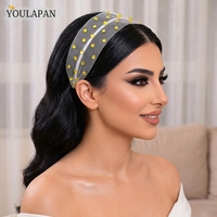 YouLaPan Serre-tête de mariée en alliage, ajouré, avec dentelle et strass, fait main, pour mariages, banquets et fêtes quotidiennes YXA03