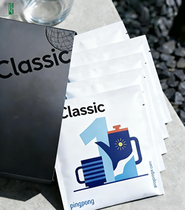 Bolsas <span class=keywords><strong>de</strong></span> Café Planas Termosellables con Impresión Personalizada, Bolsitas <span class=keywords><strong>de</strong></span> Café Desechables Resistentes a la Humedad con Muesca <span class=keywords><strong>de</strong></span> Apertura y Filtro - Product Image 3