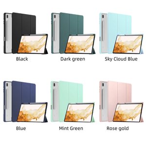 Custodia ultra sottile a tre ante in PU+acrilico con chiusura a flip in pelle per tablet Samsung <span class=keywords><strong>Galaxy</strong></span> <span class=keywords><strong>Tab</strong></span> <span class=keywords><strong>S8</strong></span> <span class=keywords><strong>Plus</strong></span> SM-X800 SM-X806 da 12,4 pollici - Product Image 6