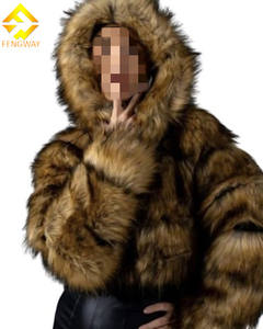 Cappotti S-8XL eleganti a maniche lunghe taglie forti di colore puro da donna con cerniera alla moda invernale pelliccia di volpe sintetica da donna - Product Image 2
