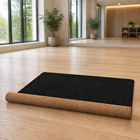 Tapis de yoga en liège LEECORK OEM personnalisé avec logo de marque, 1830x610mm, 1mm d'épaisseur, antidérapant, en caoutchouc naturel écologique, pour Pilates, gym, fitness, vente en gros
