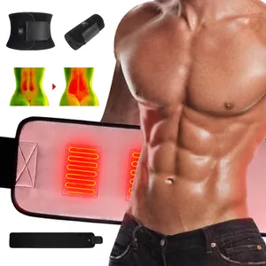 Orset Pemanas-cinturón Lumbar eléctrico para Sauna, cinturón de cintura con calefacción automática, recortador de cintura con batería, faja térmica, entrenador de cintura