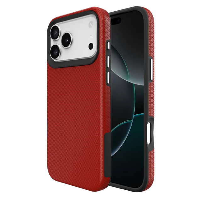 Anti-Slip Full-Coverage Armor Mesh Design Drop-Resistant TPU+PC Phone Case (Compatible with 16/15/14 Plus/13/12/11 Pro Max/XS)