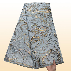 Tissu en dentelle jacquard brocart français en <span class=keywords><strong>vente</strong></span> chaude, 100% polyester, léger, 90 GSM, anti-boulochage, robes de soirée pour filles - Product Image 3