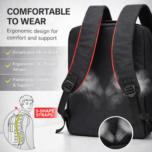 Sac à dos pour ordinateur portable 15,6 pouces personnalisé, imperméable, avec port USB, fermeture éclair, motif lettres en polyester, unisexe, décontracté, <span class=keywords><strong>sport</strong></span>, voyage et école - Product Image 3