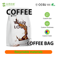 Sacs à café personnalisés 125g 250g 500g 1000g Vente en gros d'usine Emballage recyclable en matériau monobloc avec valve et fermeture éclair