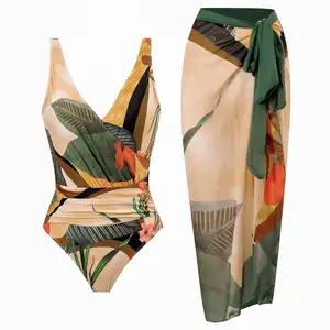 Sexy One-Piece Swimwear One Piece Swimsuit 2023 Women Bodysuit Suits Bandage Beachwear Print Bathing Suit Strap Monoini