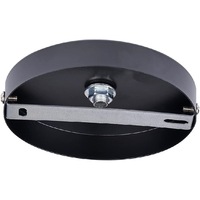 Al por mayor Roseta de techo redonda de metal negra 20*100mm Accesorios de iluminación para techo de montaje lateral