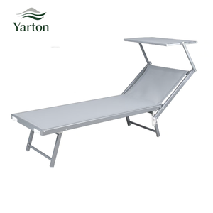 Muebles de Jardín Metálicos Modernos e Impermeables, Tumbonas Plegables para Piscina, Patio, Playa y Villa, Venta al Por Mayor - Product Image 1