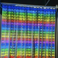 Guirlandes lumineuses coaxiales programmables à changement de couleur contrôlées par application pour usage domestique, étanches IP65, LED à intensité variable, lumières de rideau