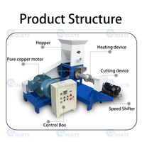 Ligne de production industrielle de croquettes soufflées pour animaux, machine extrudeuse automatique de nourriture flottante pour poissons, crevettes et animaux de compagnie
