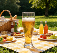 Gobelet à bière en plastique transparent personnalisé de 22 onces, design simple, gobelet à bière personnalisé