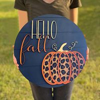 Vietnam Fall Country Farmhouse Porche Porte Signe Bienvenue Plaque Suspendue Citrouille Feuille D'érable Thanksgiving Panneau De Porte En Bois