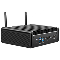 Mini PC Industrial sin Ventilador con Linux Ubuntu, I3 5020U, Doble LAN, Doble COM RS232, para Señalización Digital y Kiosco