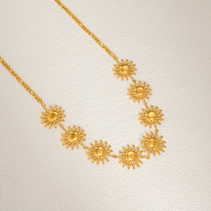 AW NUEVO BOHO APILABLE SUN MINIMALISMO URBANO COLLAR COLGANTE Dazan HOT 18K Chapado en oro libre de deslustre JOYERÍA de acero inoxidable - Product Image 5