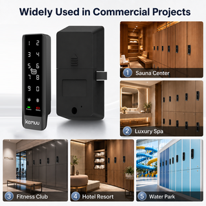 Serrures électroniques intelligentes Ttlock pour verrouiller les tiroirs, les armoires, les casiers avec code NFC, empreinte digitale et contrôle par application téléphonique - Product Image 3