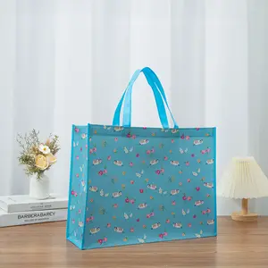 BSCI factory Customised Eco-friendly RPET Non Woven Tote Bag Recycled Biodegradable RPET Shopping Bags