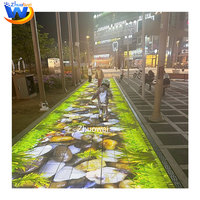 Système de projection interactive au sol extérieur IP65, projecteur laser pour sol avec capteur radar LiDAR pour parcs, allées et tourisme