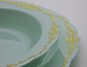 High Quality Reusable <b>Plastic</b> <b>Plate</b> Elegant Recyclable <b>Plastic</b> <b>Dinner</b> Dessert Cake <b>Plates</b> for Party Wedding - Product Image 6