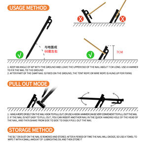 Camping en plein air titane acier inoxydable fer tente cheville acier inoxydable tente clou camping tente cheville - Product Image 6