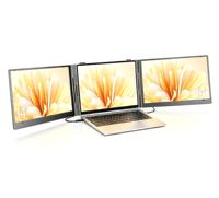 Écran d'extension triple ultra-fin S8Ultra 14 pouces IPS 1080p avec protection oculaire HDR pour ordinateurs portables 13-17 pouces – Série Business & Bureau