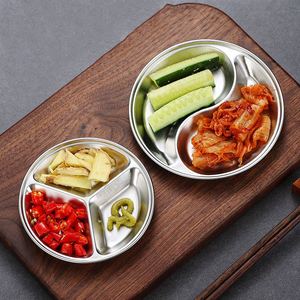 3 Compartment Plate for Soy <b>Sauce</b> Seasonings & Condiments Divided Container Stainless Steel Home Restaurant Wedding Occasions - Product Image 4