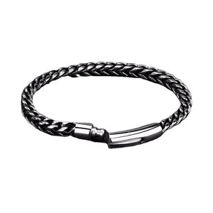 Pulsera de Cadena Unisex de Acero Inoxidable de 23 cm con Diseño Geométrico, Estilo Hip Hop, Regalo de Joyería - Product Image 5