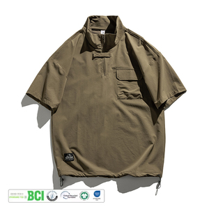 Camiseta de Manga Corta Personalizada con Logotipo al por Mayor, Tejida en Poliéster/Nailon, de Secado Rápido, Unisex, Informal, para Playa y Verano - Product Image 1