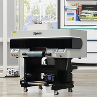 Imprimante d'autocollants A3 UV DTF avec trois têtes d'impression XP600 I1600, autocollants personnalisés, imprimante A3 UV DTF avec laminateur et CMYK+W+V