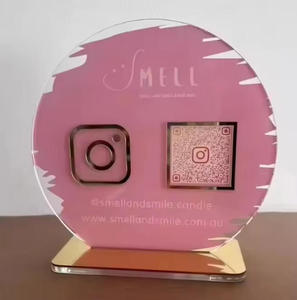 Letrero Comercial Personalizado, Letrero de Contacto Social, Logotipo, Instagram, Facebook, Ícono Dorado, Regalo, Decoración, Apertura de Nueva <span class=keywords><strong>Tienda</strong></span> - Product Image 1