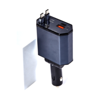 Starry Sky lampu pengisi daya cepat, Adaptor pengisi daya ponsel listrik 4-in-1 120W PD QC3.0 USB Tipe C langit berbintang