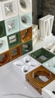 Cloison murale intérieure moderne en briques creuses pour la décoration du salon, briques en argile ignifuges avec technique de frittage, briques fines solides