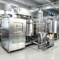Mélangeur homogénéisateur sous vide en acier inoxydable pour la fabrication de savon liquide, machine à mayonnaise, ligne de production de sauces