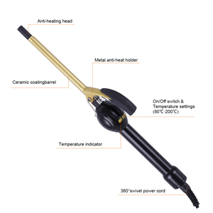 9Mm/18Mm Kích Thước Tóc Curling Kép Điện Áp Kỹ Thuật Số Lớp Phủ Gốm Đũa Chuyên Nghiệp Điện Tóc Curler Curling Sắt - Product Image 2