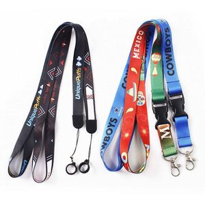 Custom Polyester Neck Strap Double <b>Hooks</b> Metal <b>Clips</b> Lanyard for Exhibition Name Id Card - Product Image 4