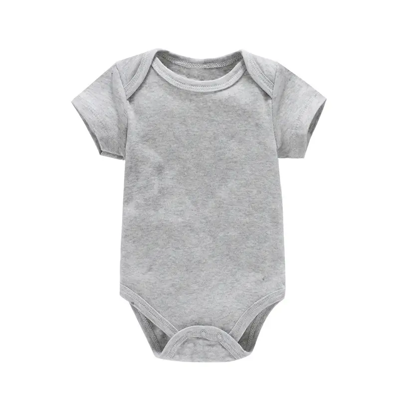 Michley atacado onesie roupas de bebê, impressão manga curta 100% algodão liso macacão de bebê