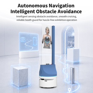 Robot publicitaire mobile à écran OLED transparent de 30 pouces avec détection automatique pour équipement publicitaire électronique mobile - Product Image 3
