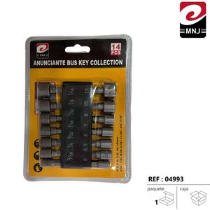 Anunciante Bus Key Collection 14 Pcs Socket Set Metric And Imperial Sizes - Product Image 2