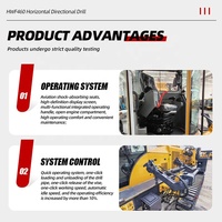 Machine de forage directionnel horizontal rotative hydraulique diesel pour la pose de canalisations sans tranchée, avec moteur de pompage haute performance