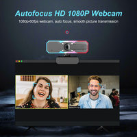 Kamera Web 1080p dengan mikrofon USB 2.0 60fps, kamera Video untuk Streaming langsung