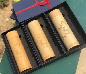 Botella de Agua Térmica de Bambú Ecológica con Frasco de Madera, Logotipo Personalizado, Unisex, con Tapa, Apta para Agua Hirviendo - Product Image 4