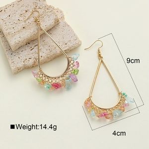 Orecchini da donna in stile barocco con frange di fiori colorati alla moda orecchini pendenti - Product Image 5