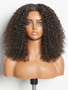 วิกผมมนุษย์บริสุทธิ์แฟชั่นใหม่วิกผมมนุษย์ผมหยิกสีแดงเบอร์กันดีสีออมเบร5*5 - Product Image 5